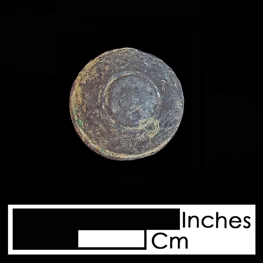 Image of copper alloy leather ornament, Dome with Circle.