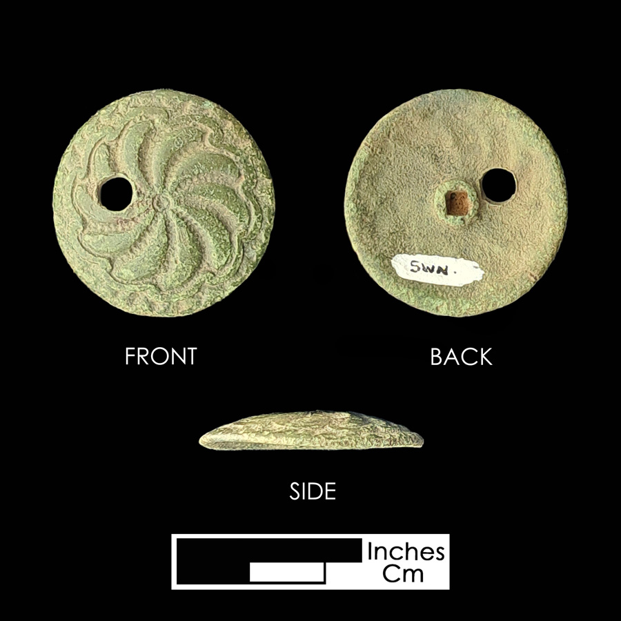 Image of copper alloy saddle part , Sprial Pattern.