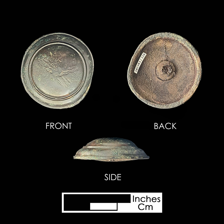 Image of copper alloy saddle part , Dome with Concentric Circle.