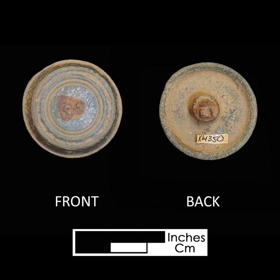 Image of copper alloy saddle part , Flat Front with Concentric Circles.