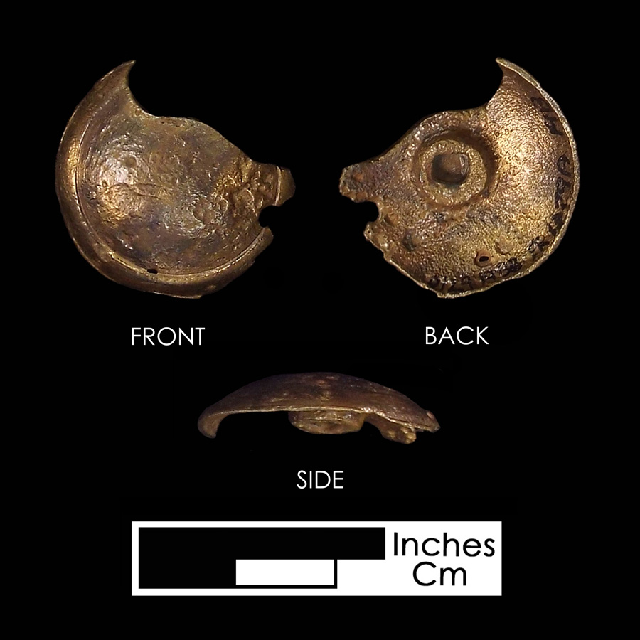 Image of copper alloy saddle part , Dome with Concentric Circle.