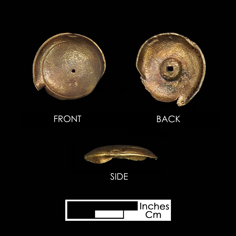 Image of copper alloy saddle part , Dome with Concentric Circle.