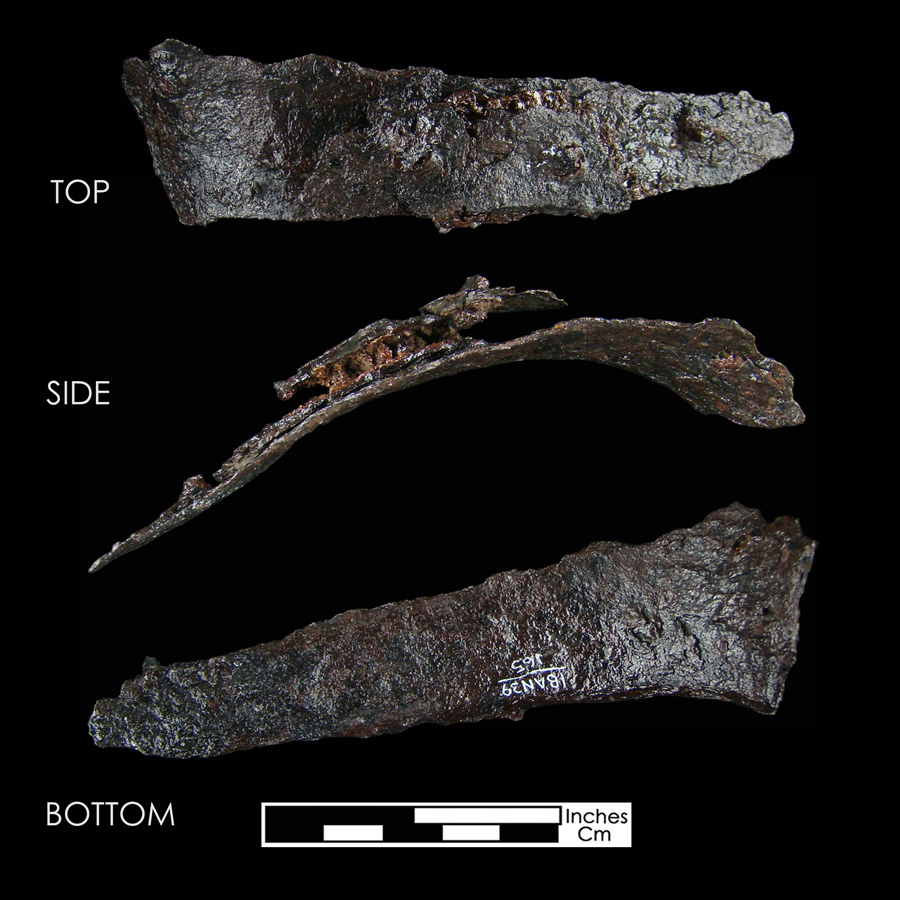 Image of iron saddle plate, Gullet Plate.