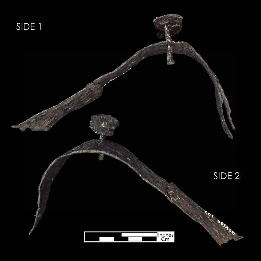 Image of iron saddle plate, Gullet Plate.