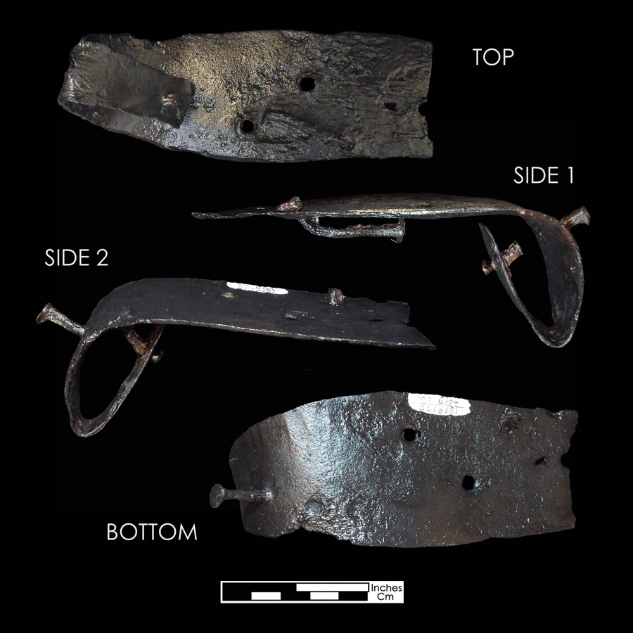 Image of iron saddle plate, Side Saddle Plate.