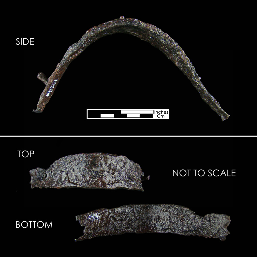 Image of iron saddle plate, Gullet Plate.