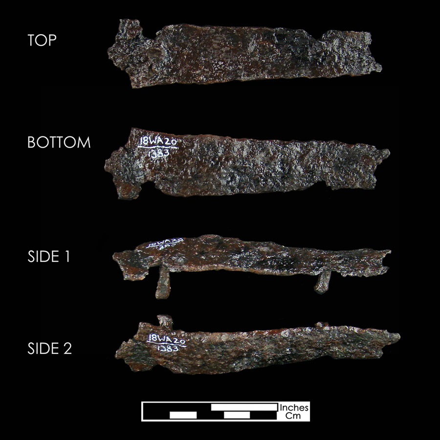 Image of iron saddle plate, Gullet Plate.