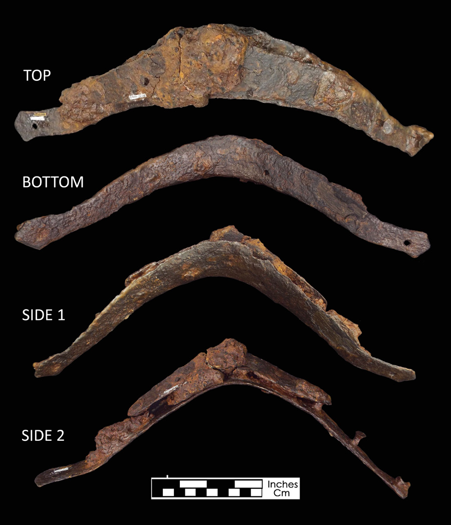 Image of iron saddle plate.