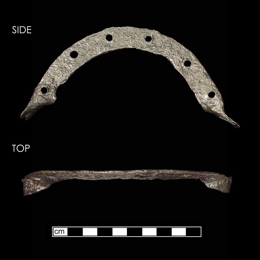 Image of iron saddle plate, Crown Plate.