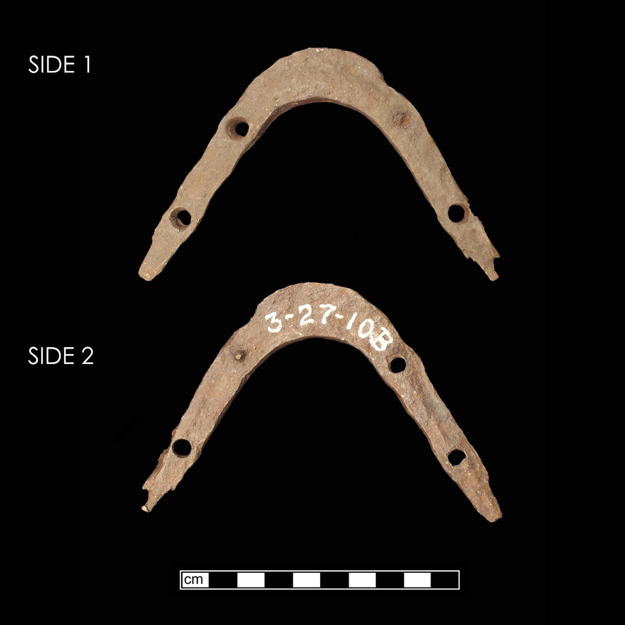 Image of iron saddle plate, Crown Plate.