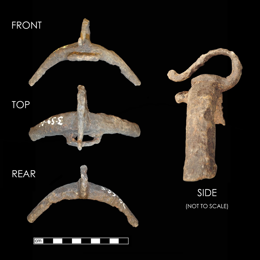 Image of iron saddle plate, Harness Plate.