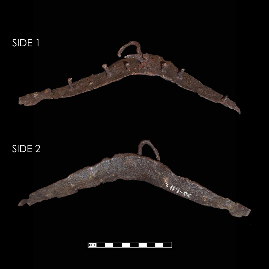Image of iron saddle plate.