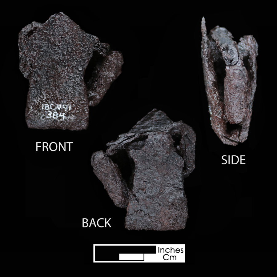 Image of iron saddle part, Trapezoidal Frame, Shaped Band.