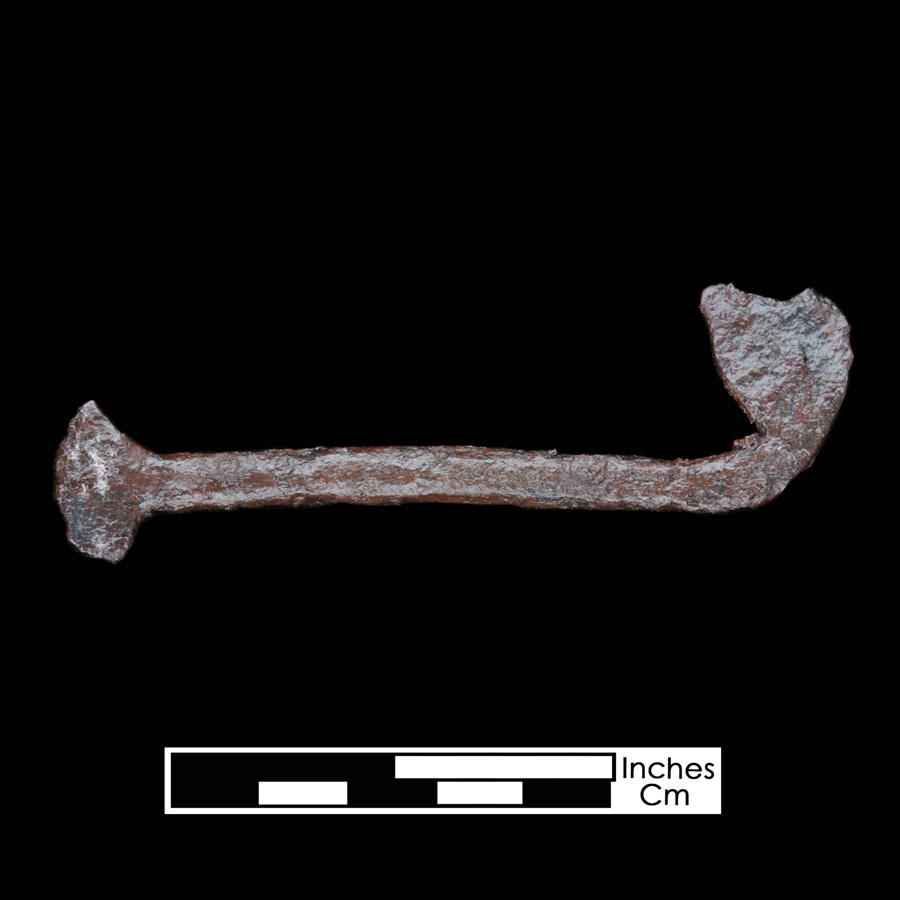 Image of iron saddle part.