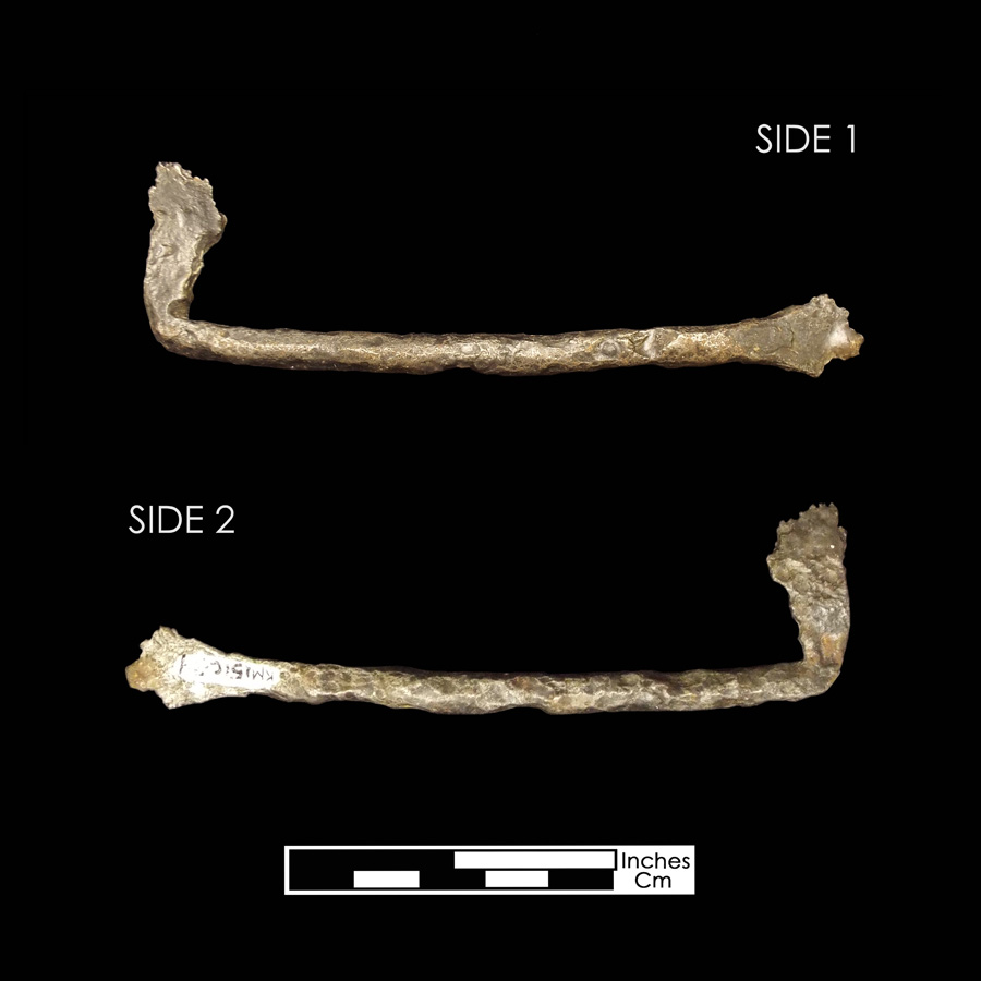 Image of iron saddle part.