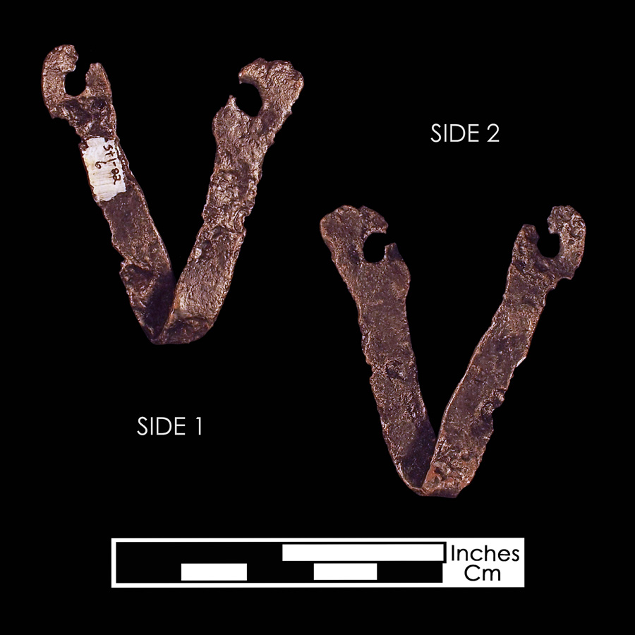 Image of iron saddle part.