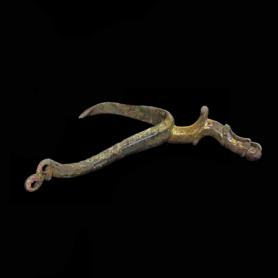 Image of copper alloy spur with gilt.