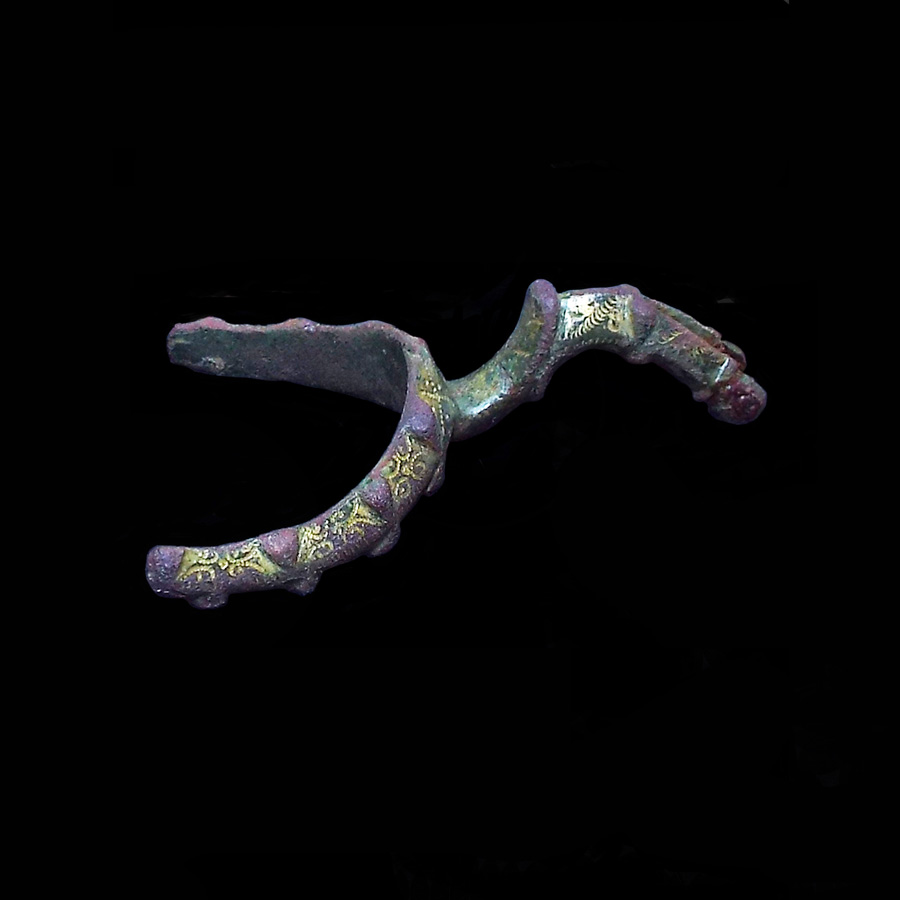 Image of copper alloy spur with gilding.