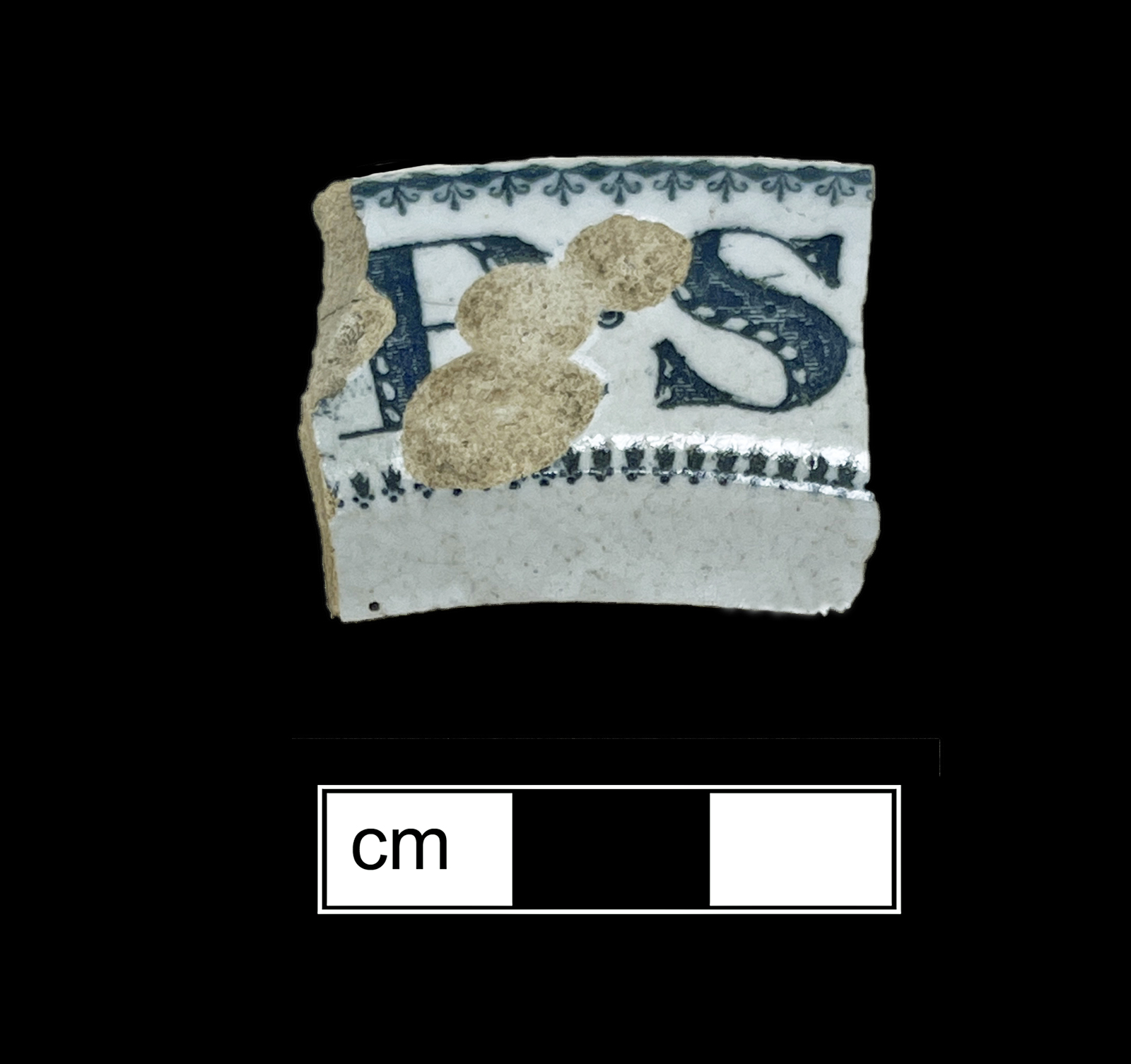 Image of alphabet ware fragment.