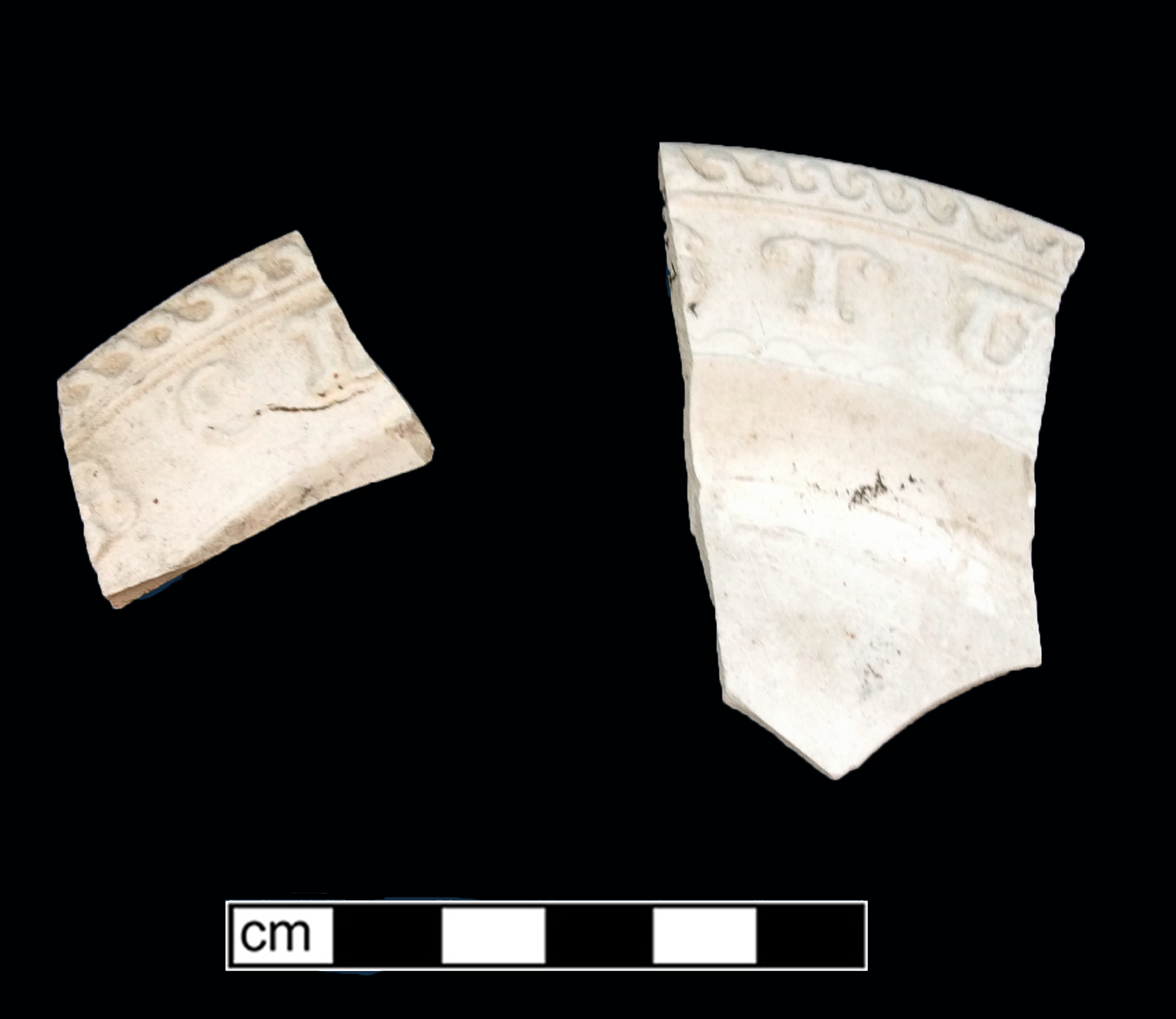 Image of alphabet ware fragment.