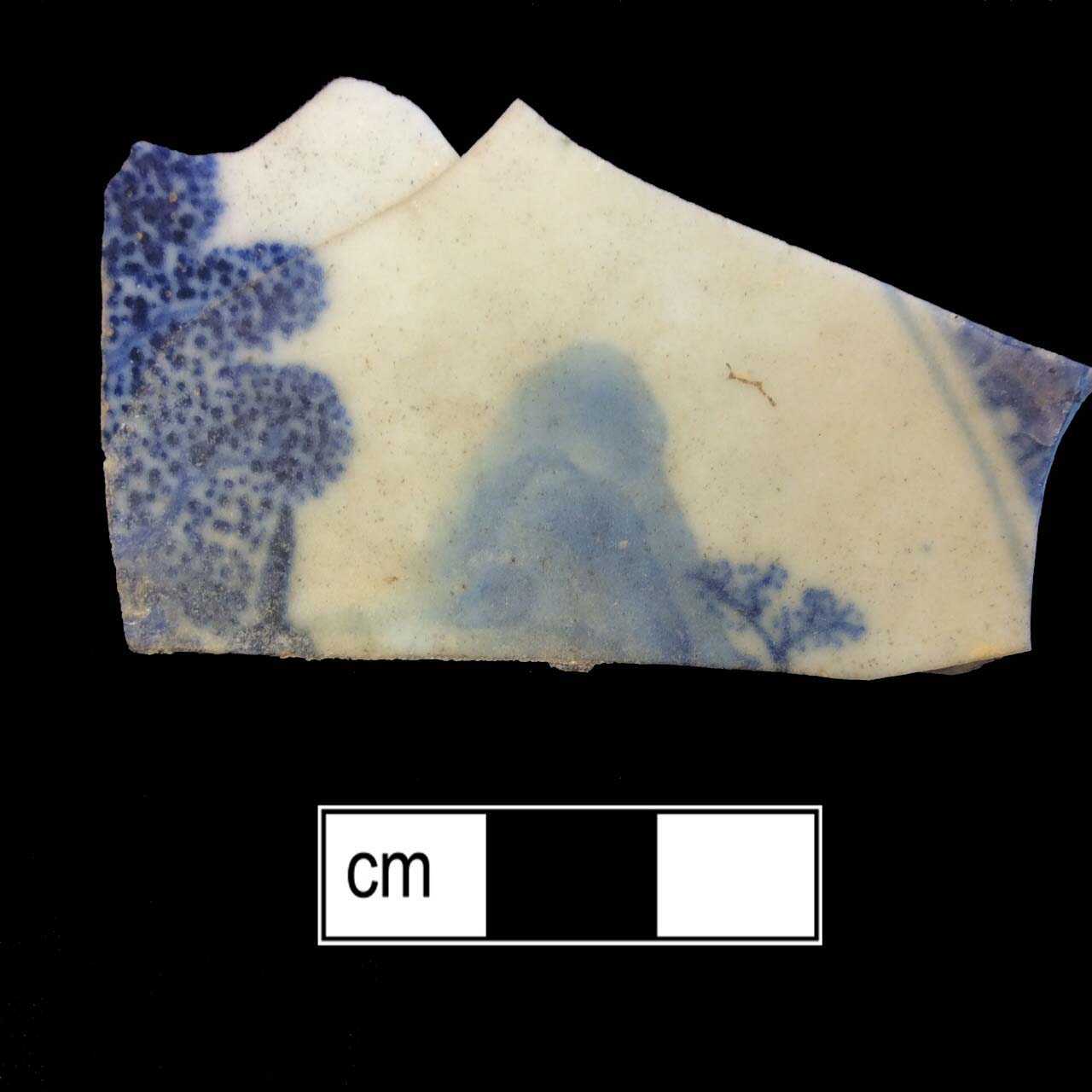 Image of Chinese hard-paste porcelain fragment.