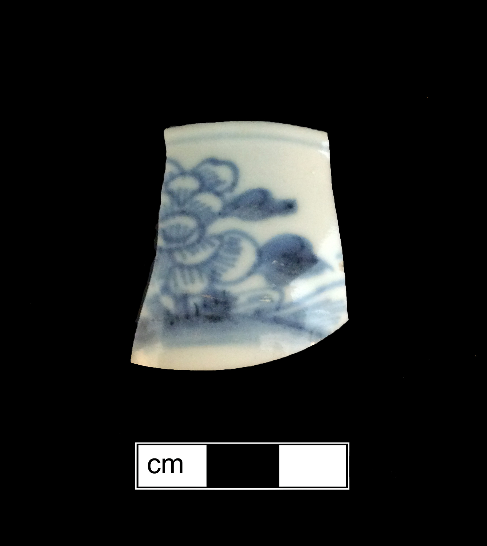 Image of Chinese hard-paste porcelain fragment.