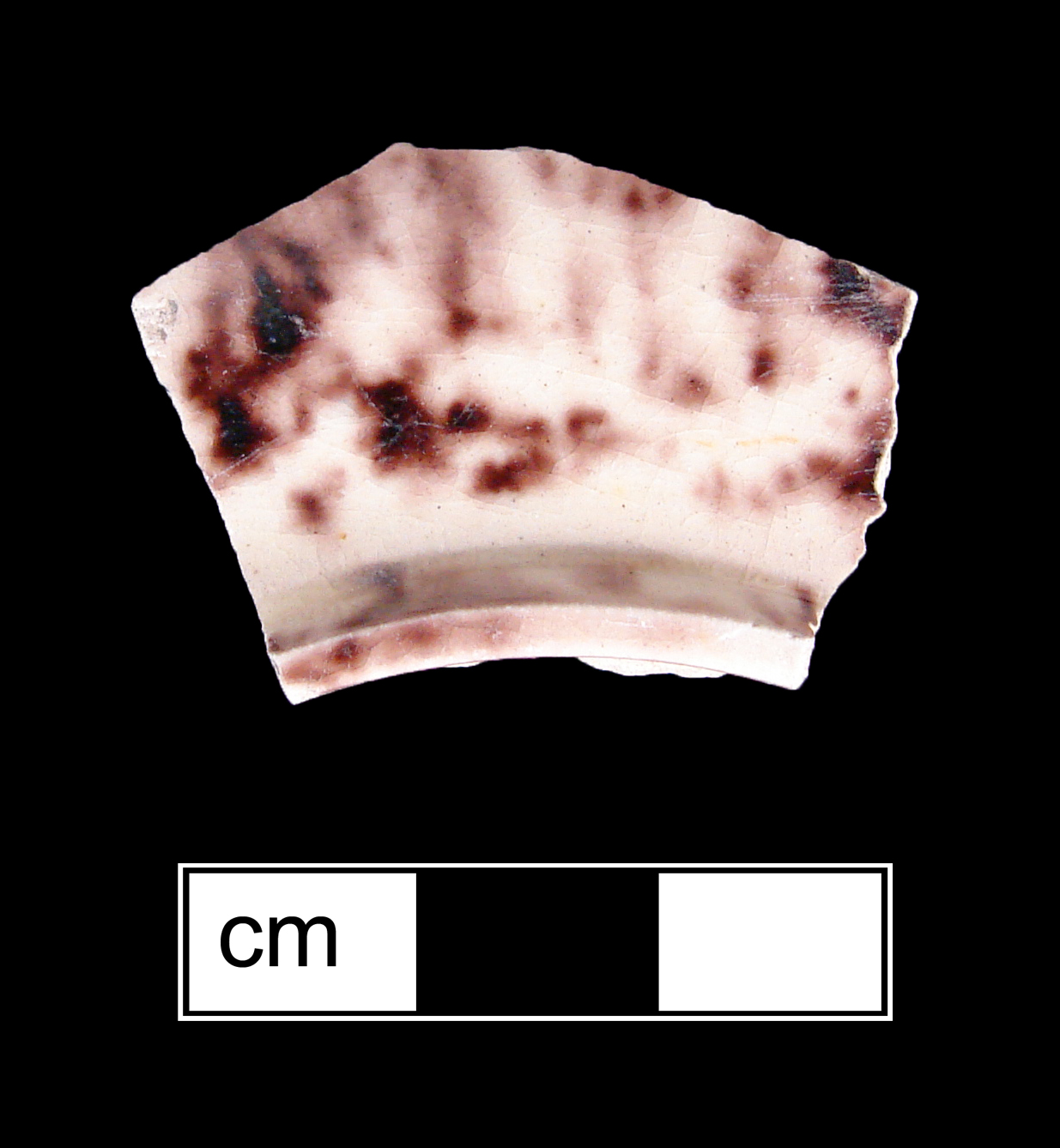 Image of clouded or tortoiseshell glazed fragment.