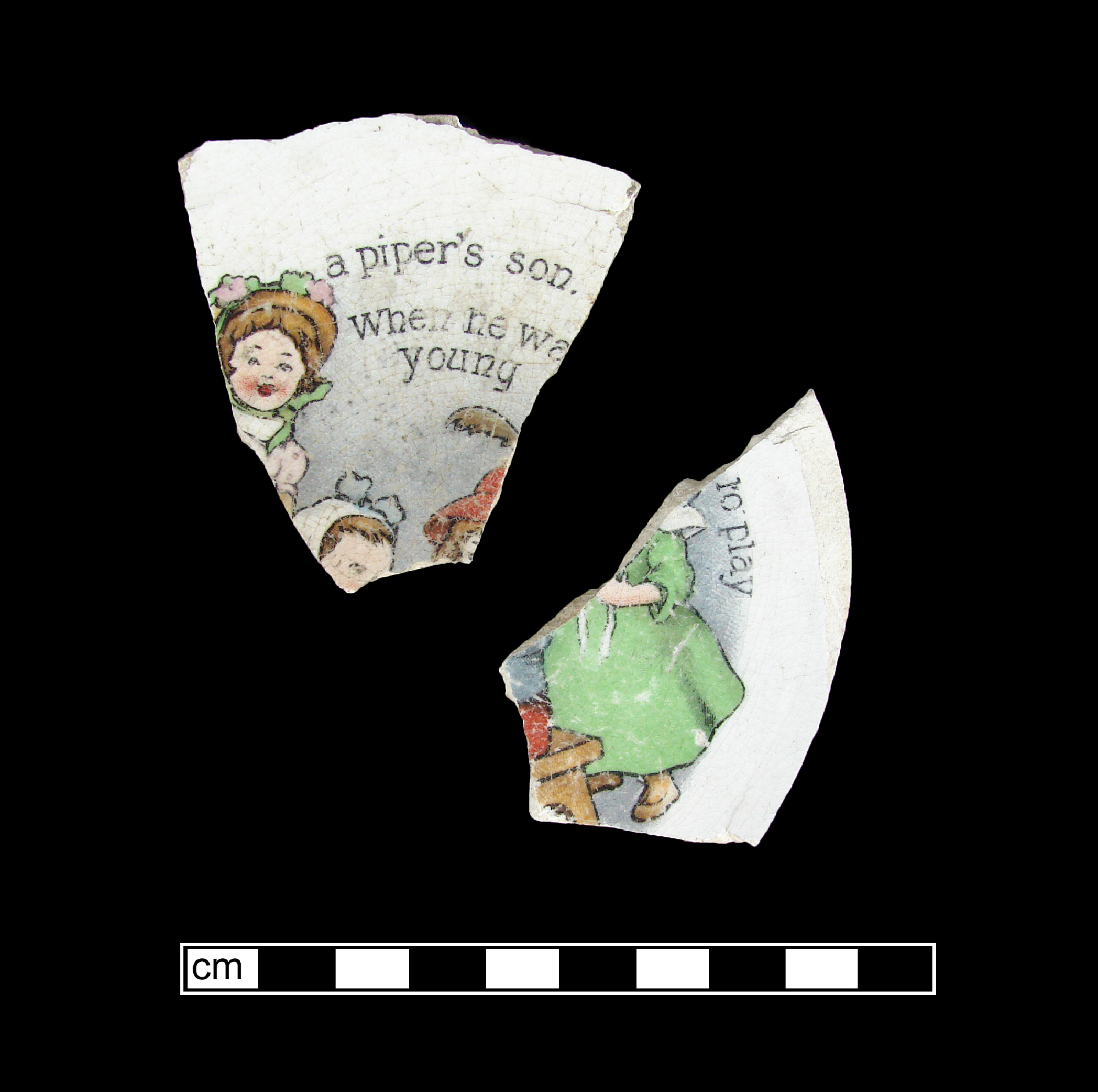 Image of decal decorated fragment.