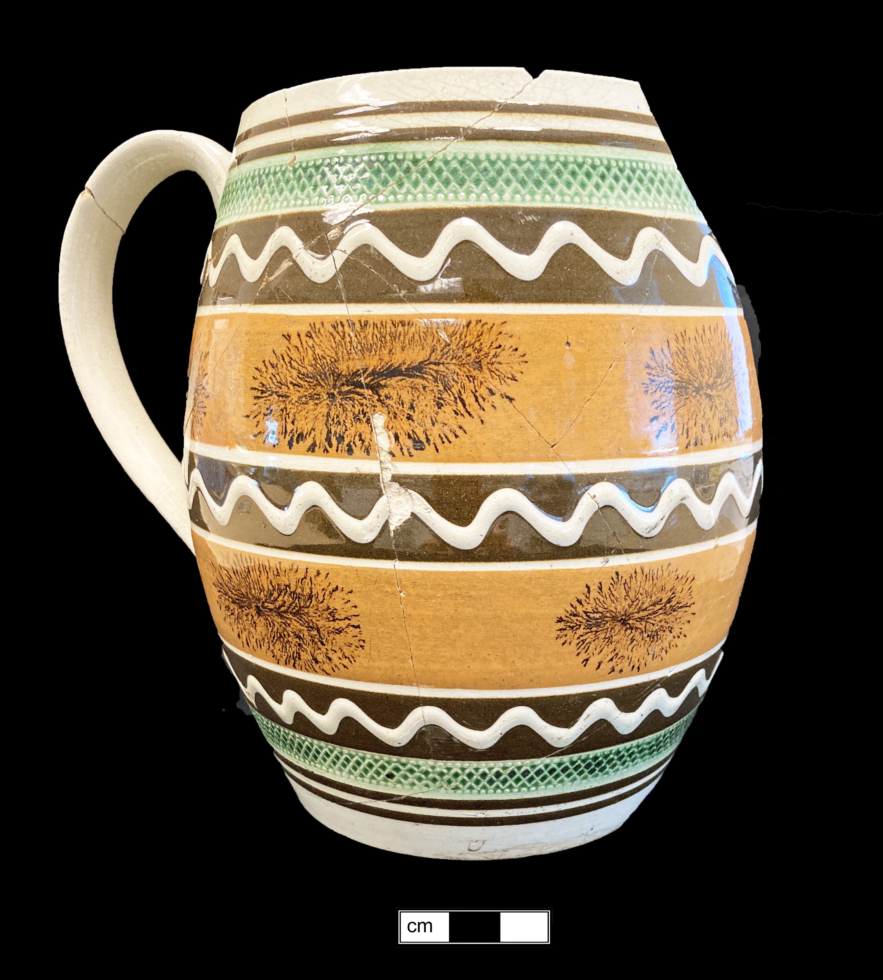 Image of dipped earthenware fragment.