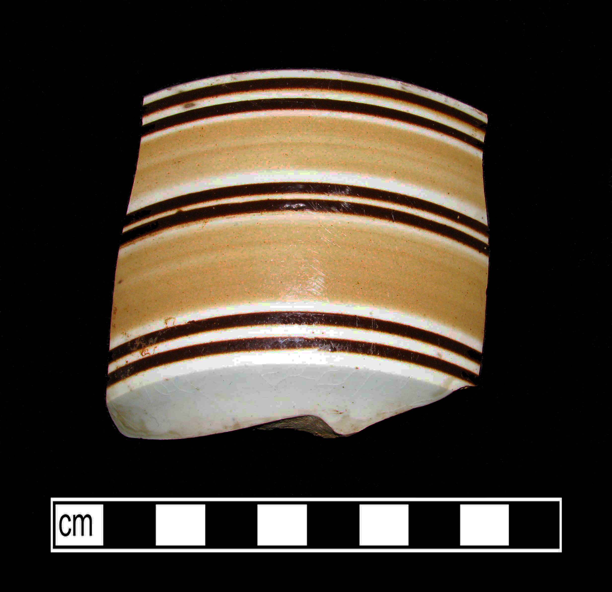 Image of dipped earthenware fragment.