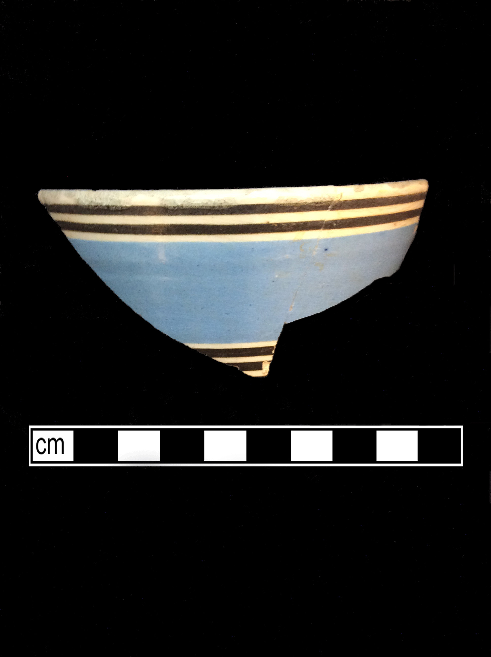 Image of dipped earthenware fragment.