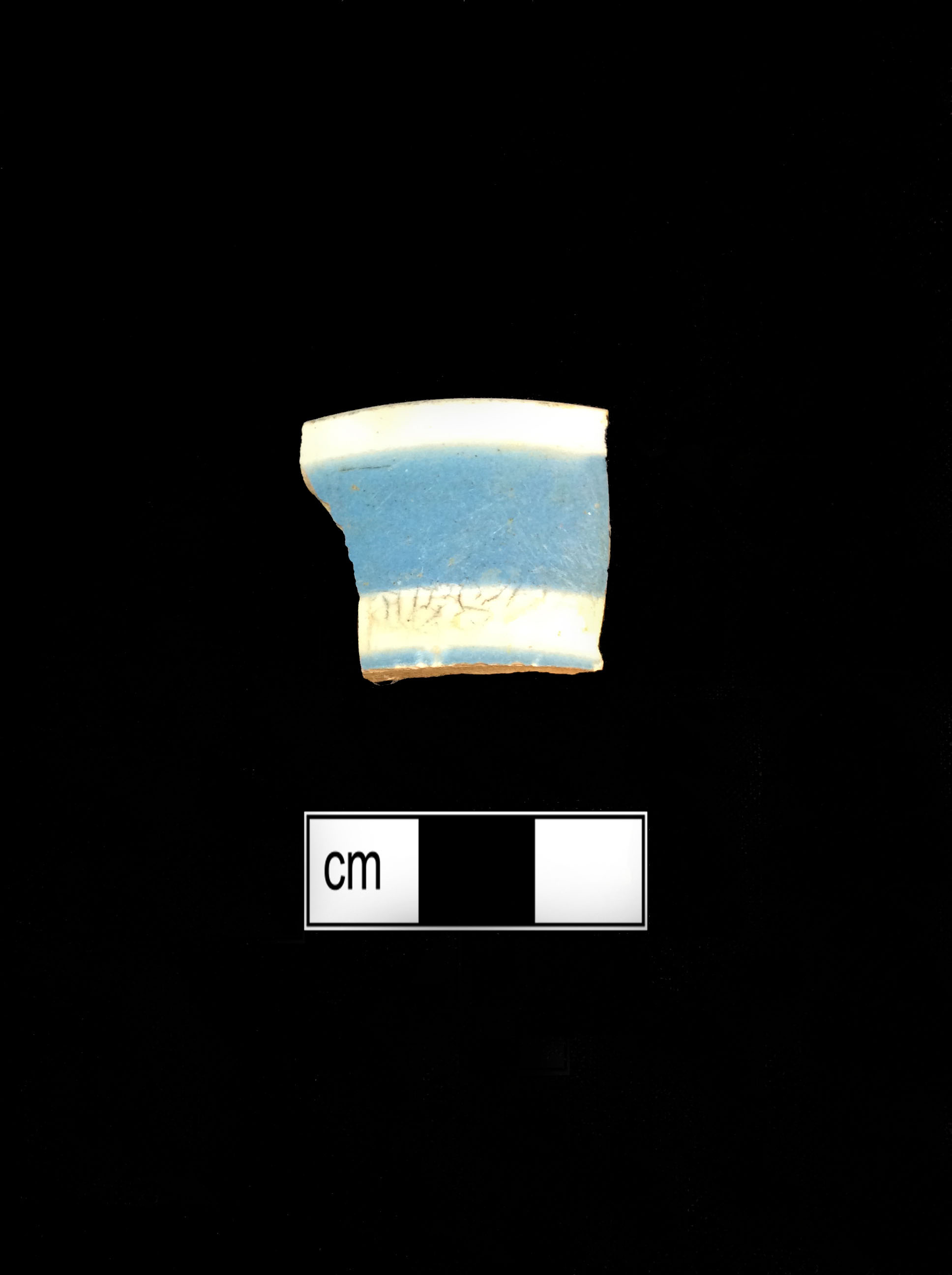 Image of dipped earthenware fragment.