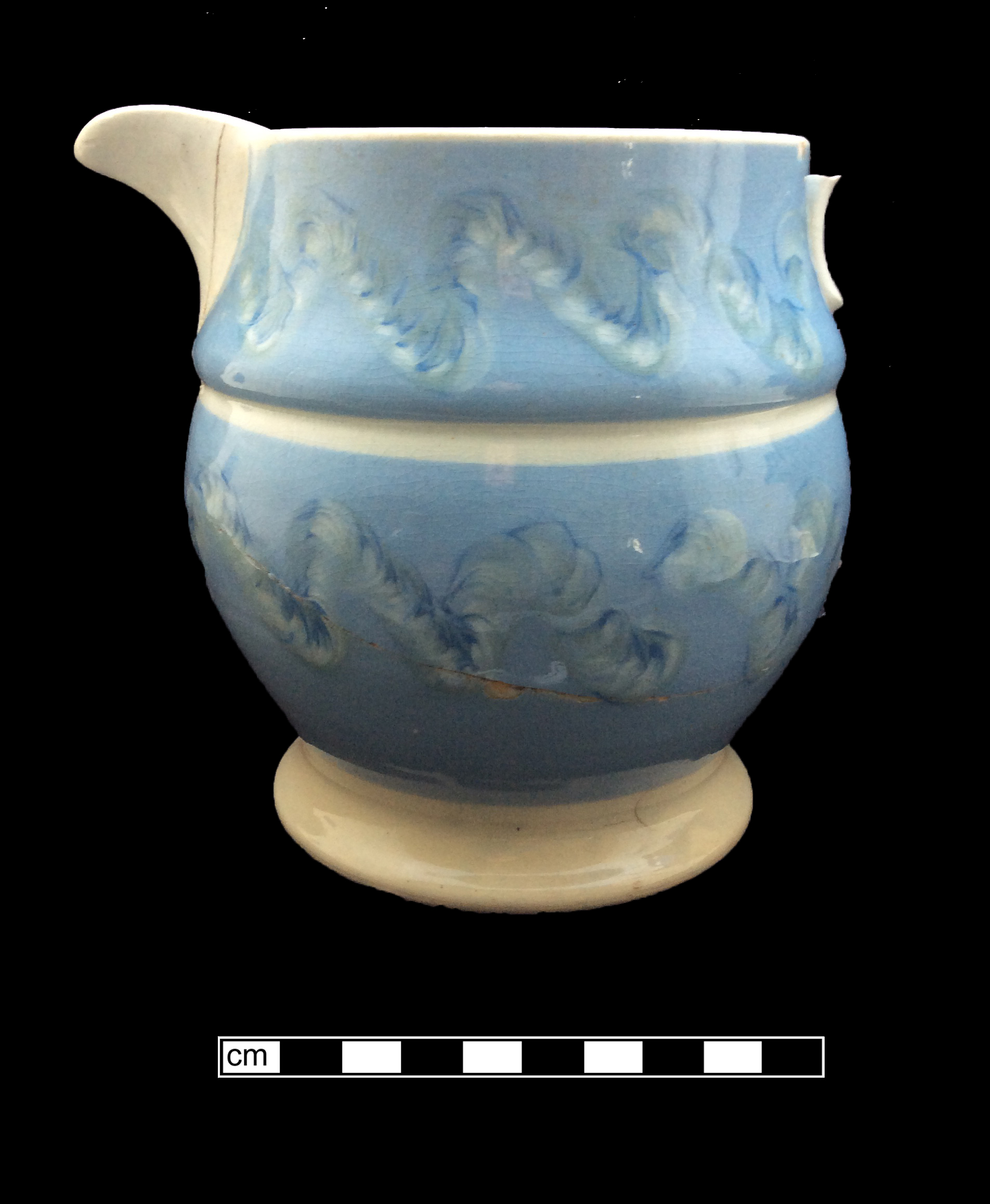 Image of dipped earthenware fragment.