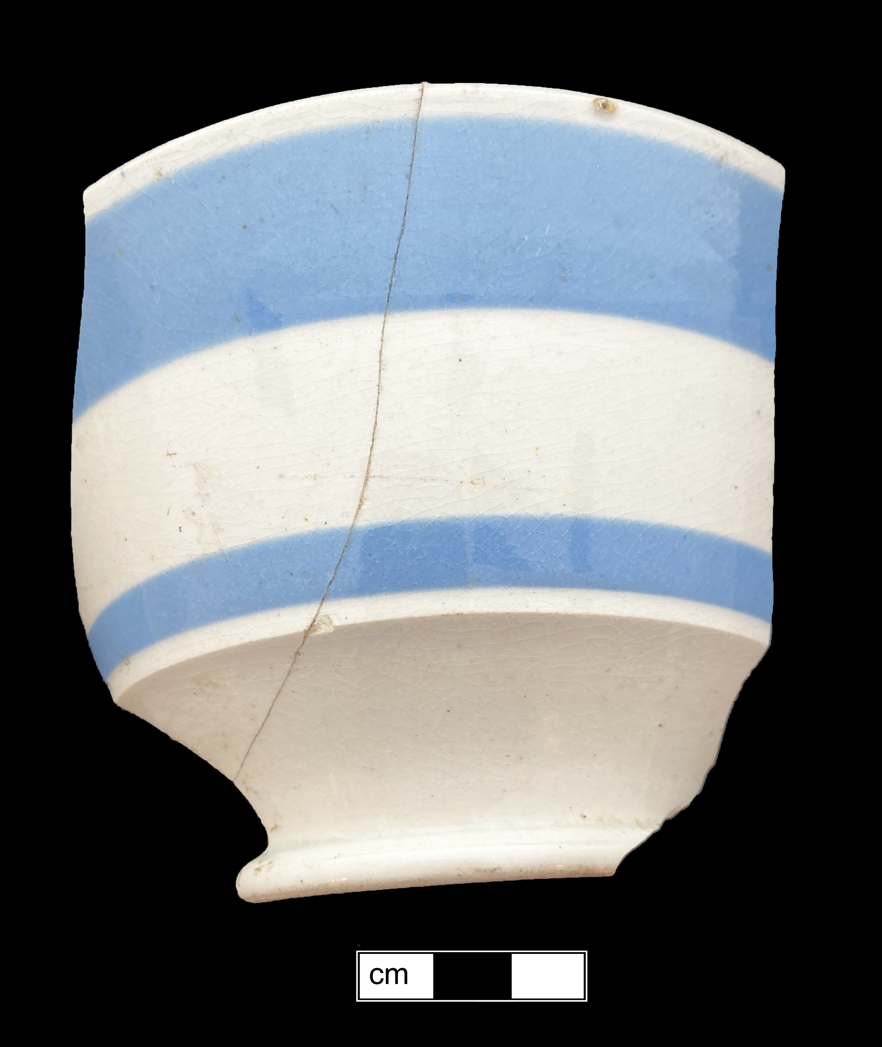 Image of dipped earthenware fragment.