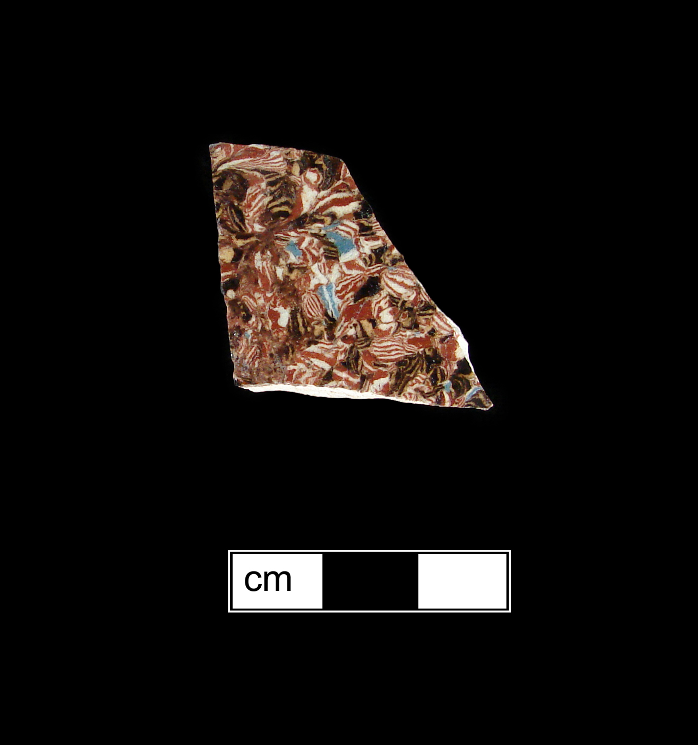 Image of dipped earthenware fragment.