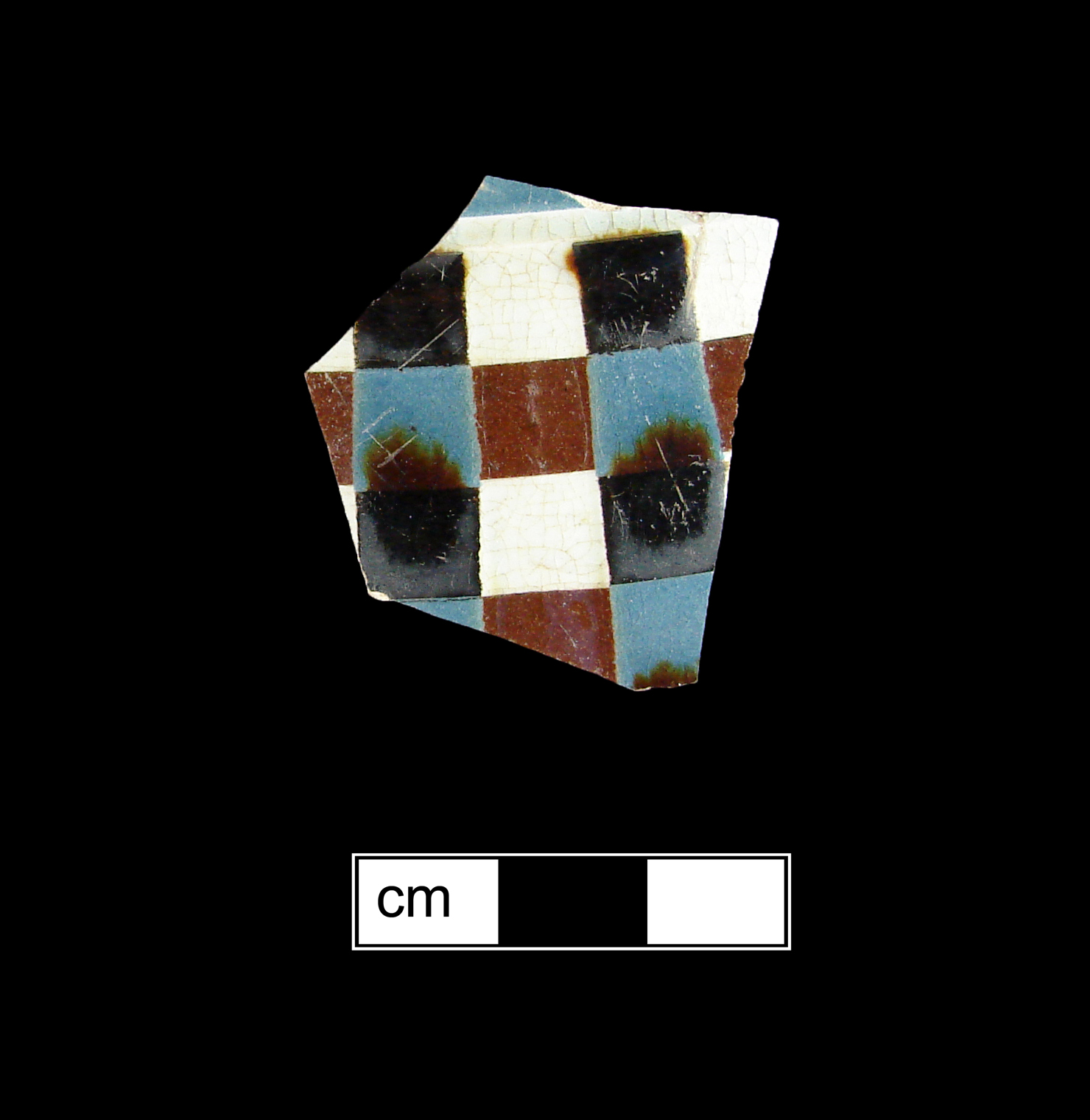 Image of dipped earthenware fragment.