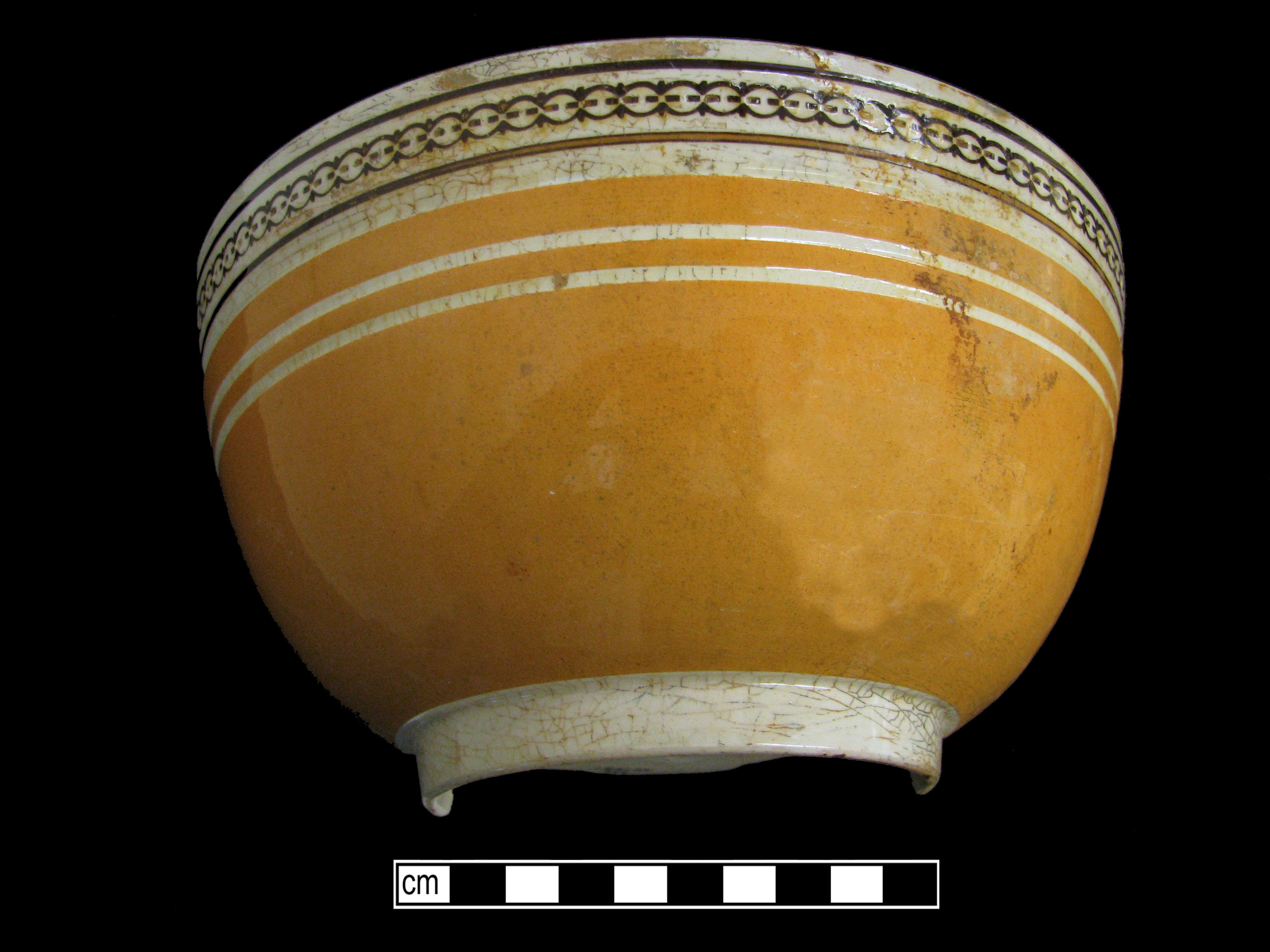 Image of dipped earthenware fragment.