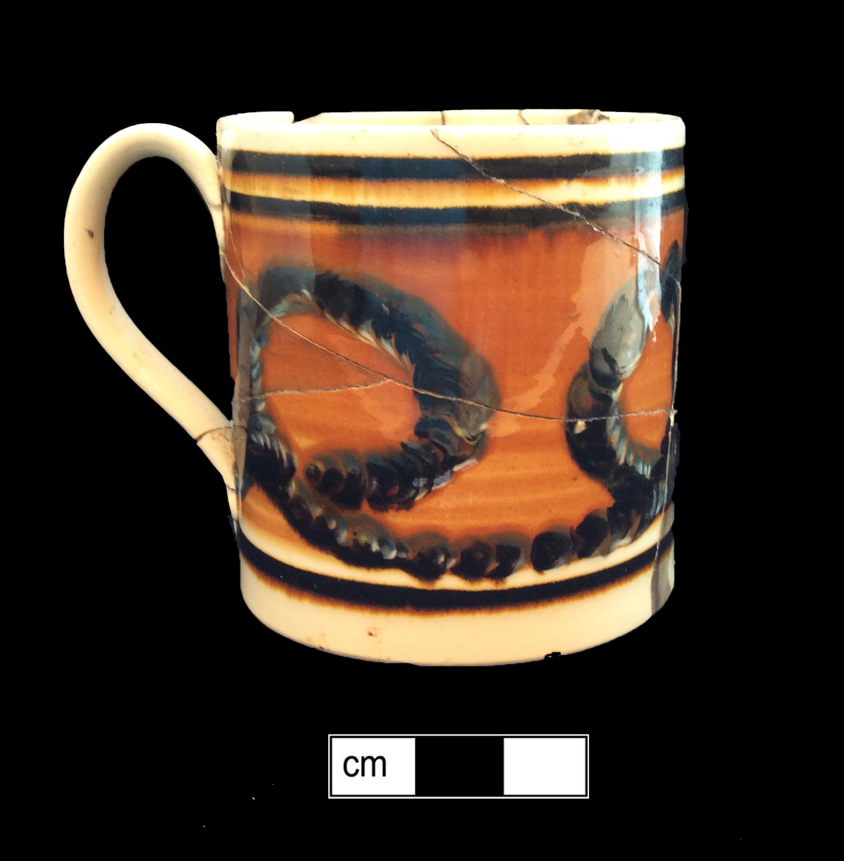Image of dipped earthenware fragment.