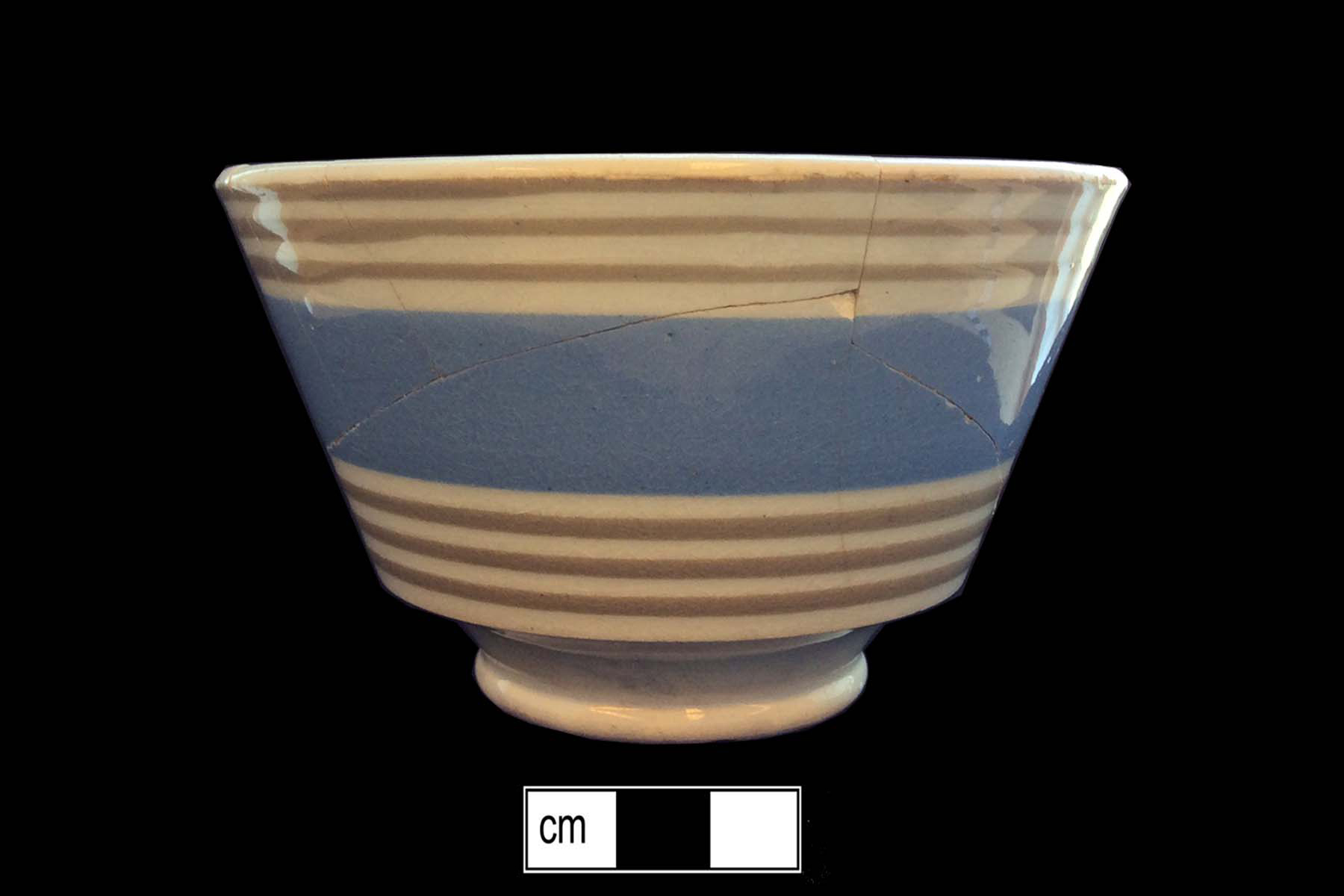 Image of dipped earthenware fragment.