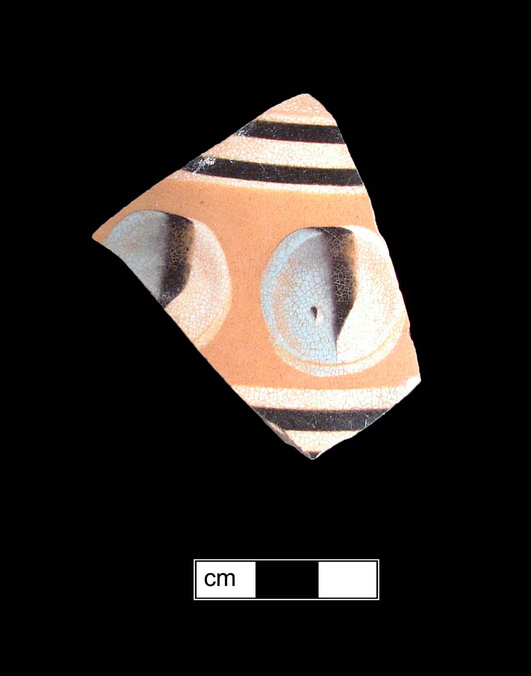 Image of dipped earthenware fragment.