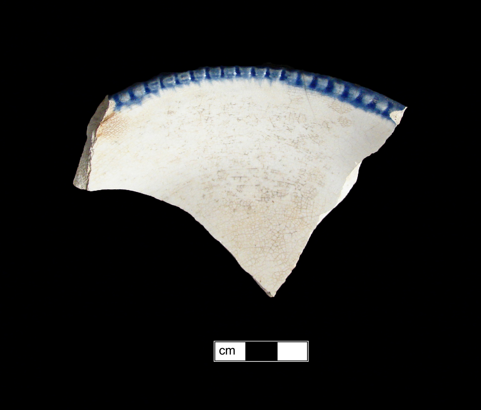 Image of edged earthenware fragment.