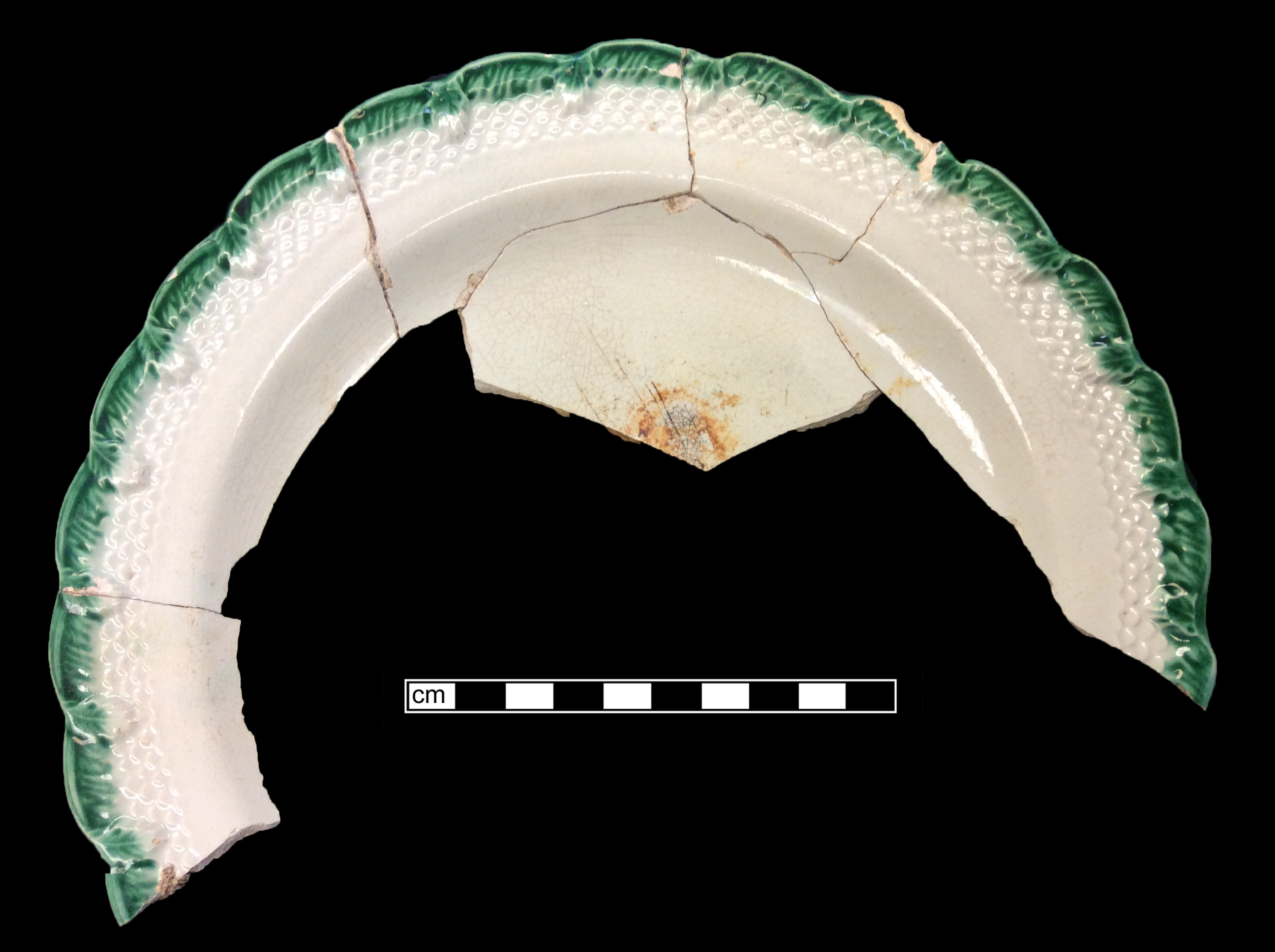 Image of edged earthenware fragment.