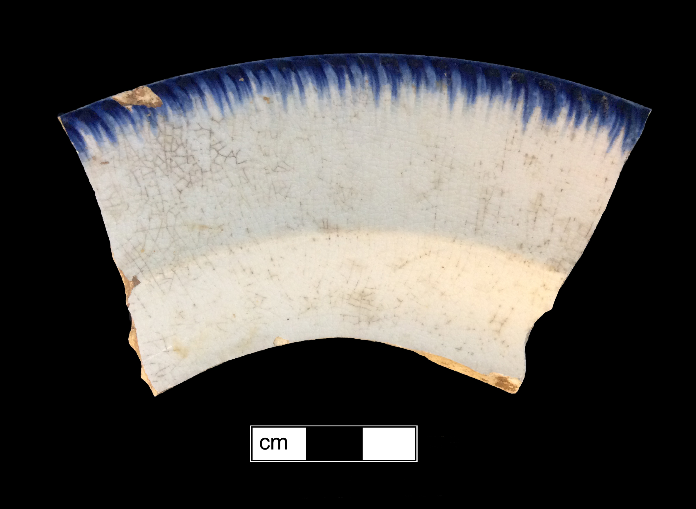 Image of edged earthenware fragment.