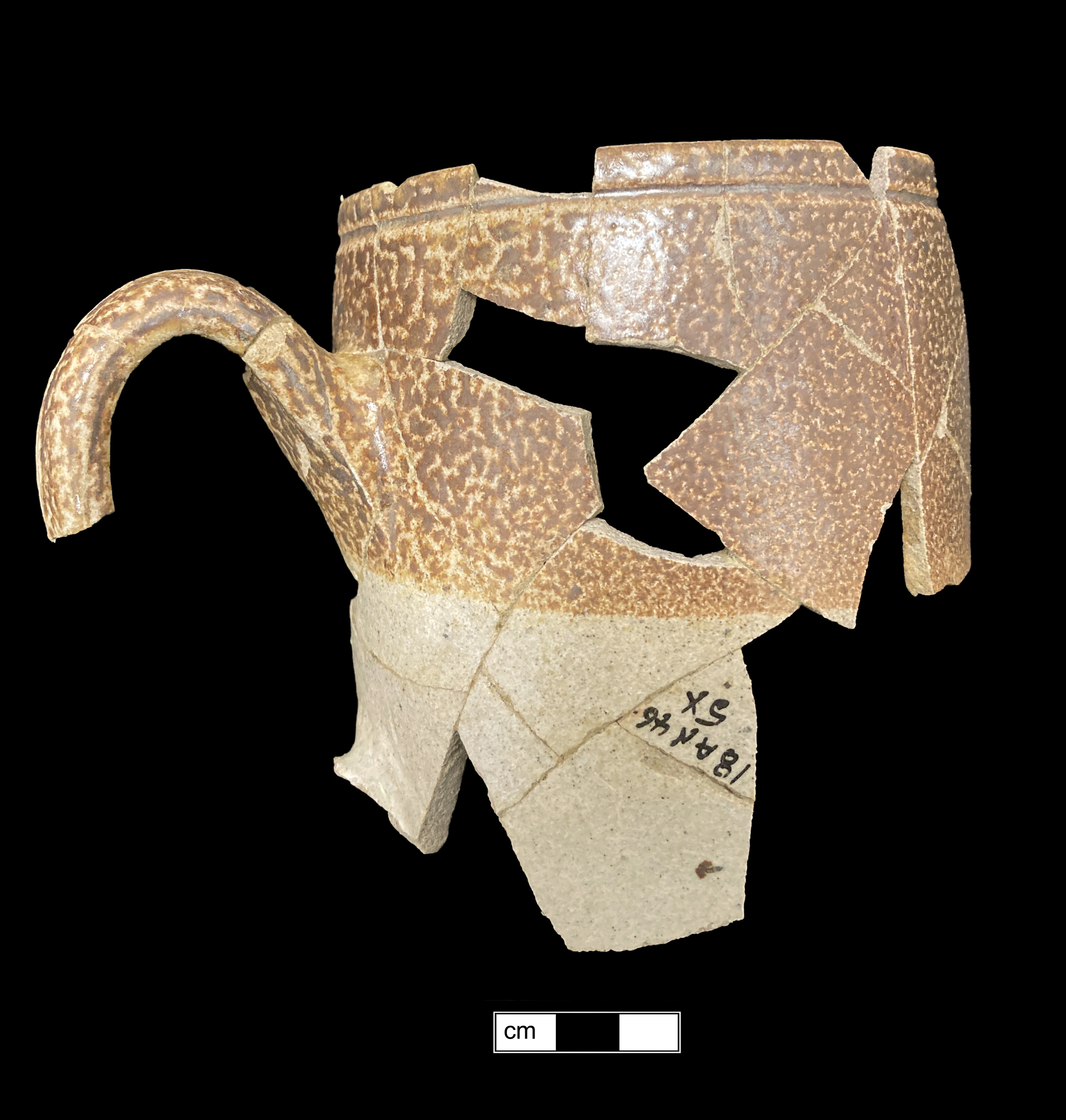 Image of English brown stoneware fragment.
