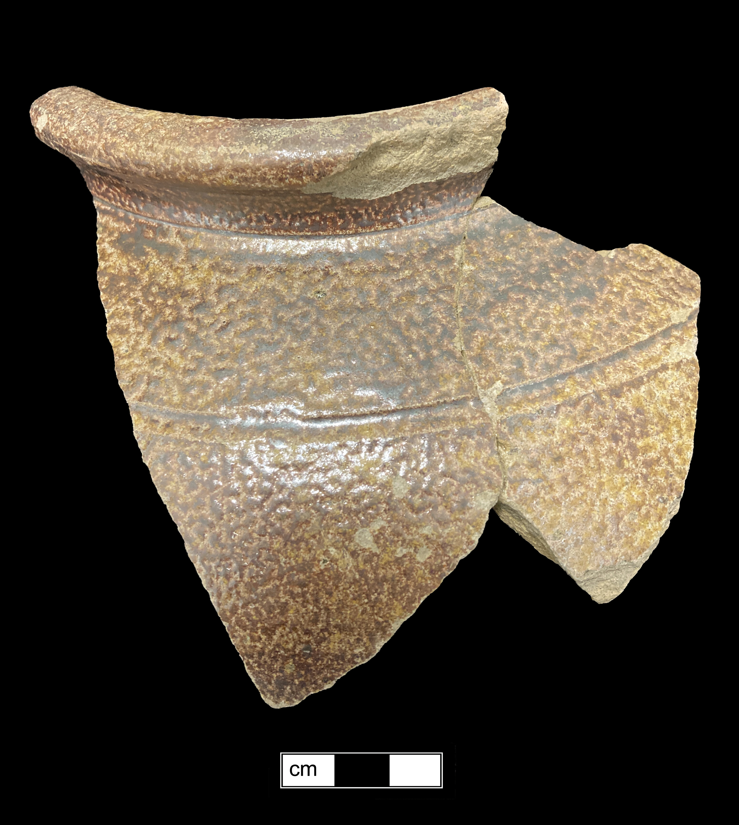 Image of English brown stoneware fragment.