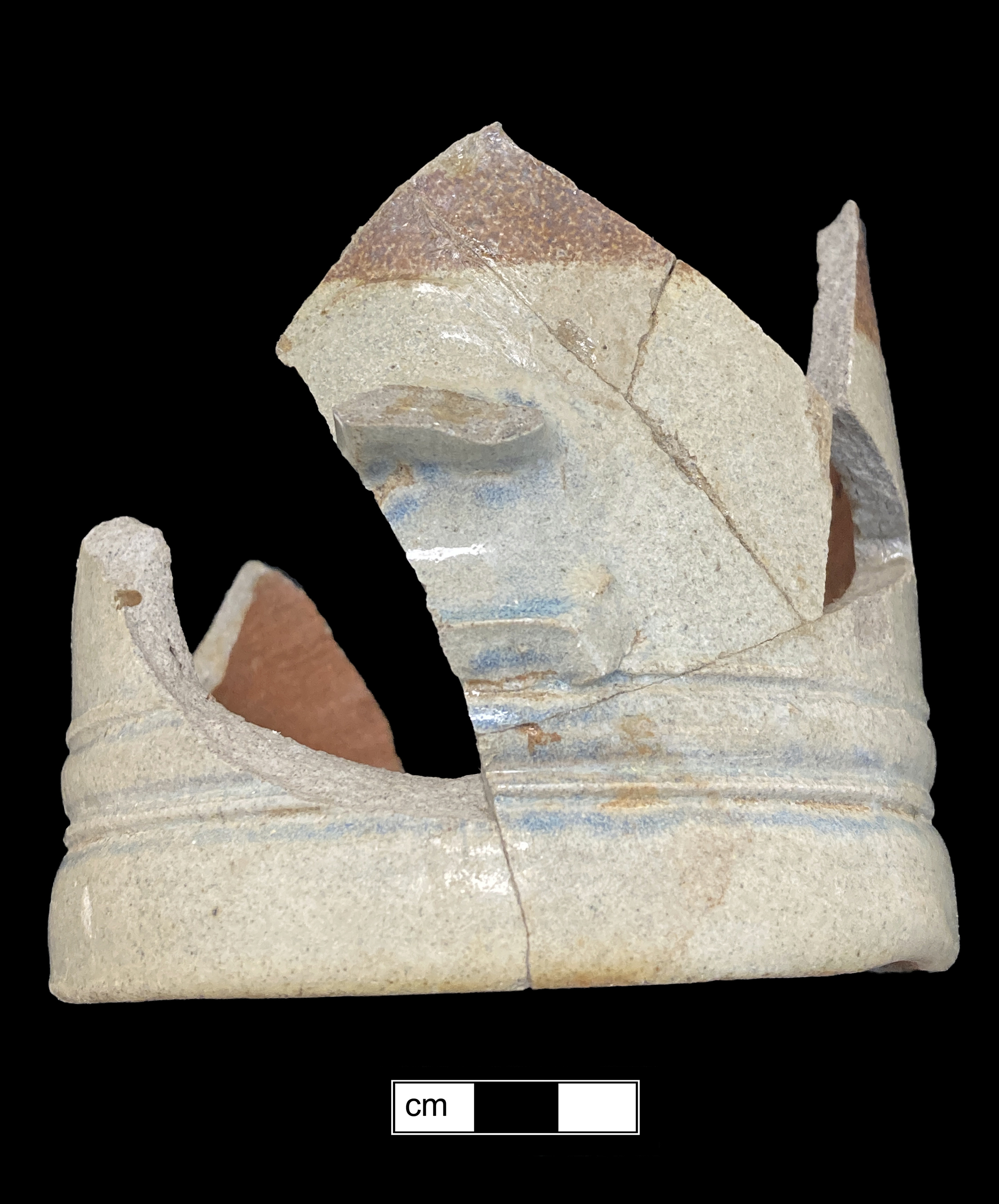 Image of English brown stoneware fragment.