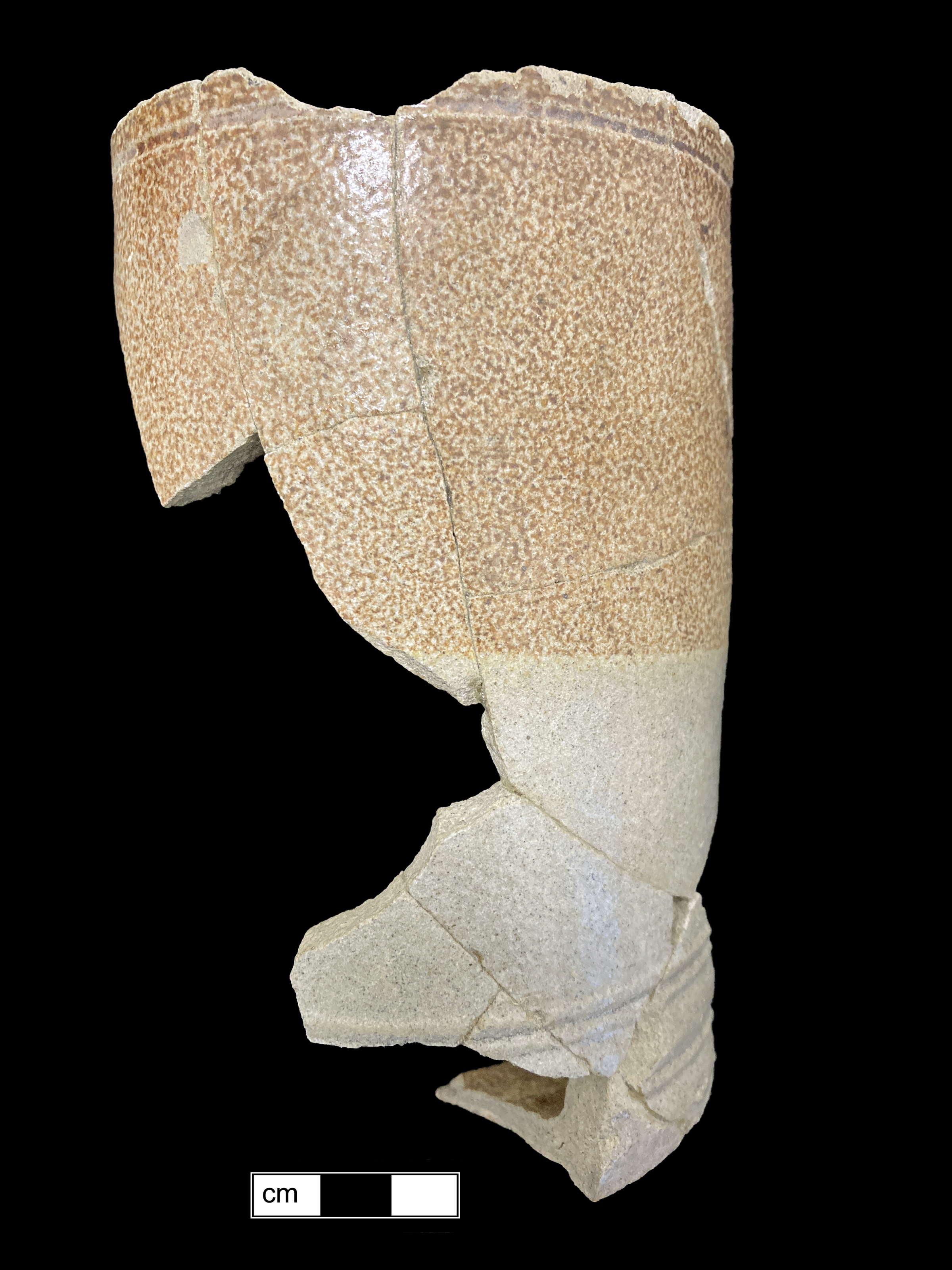 Image of English brown stoneware fragment.