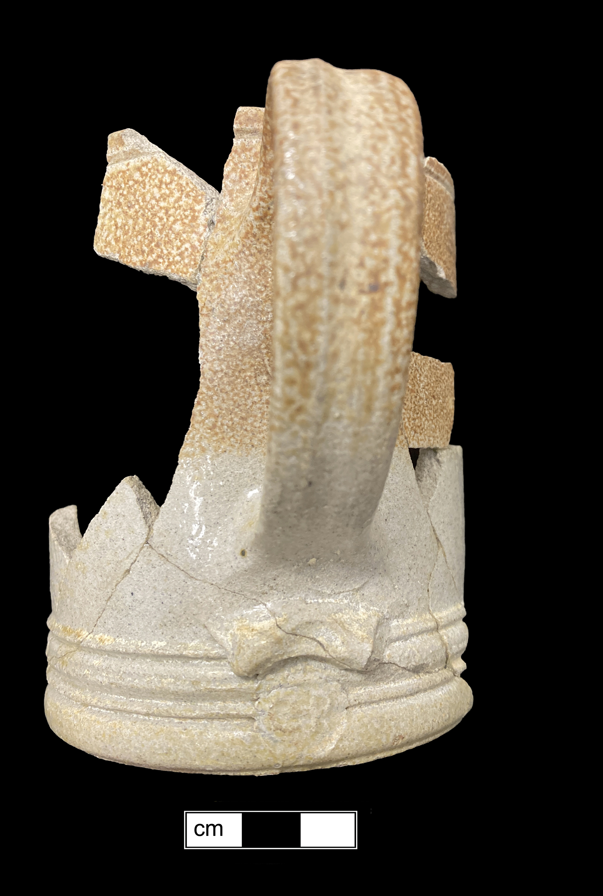 Image of English brown stoneware fragment.