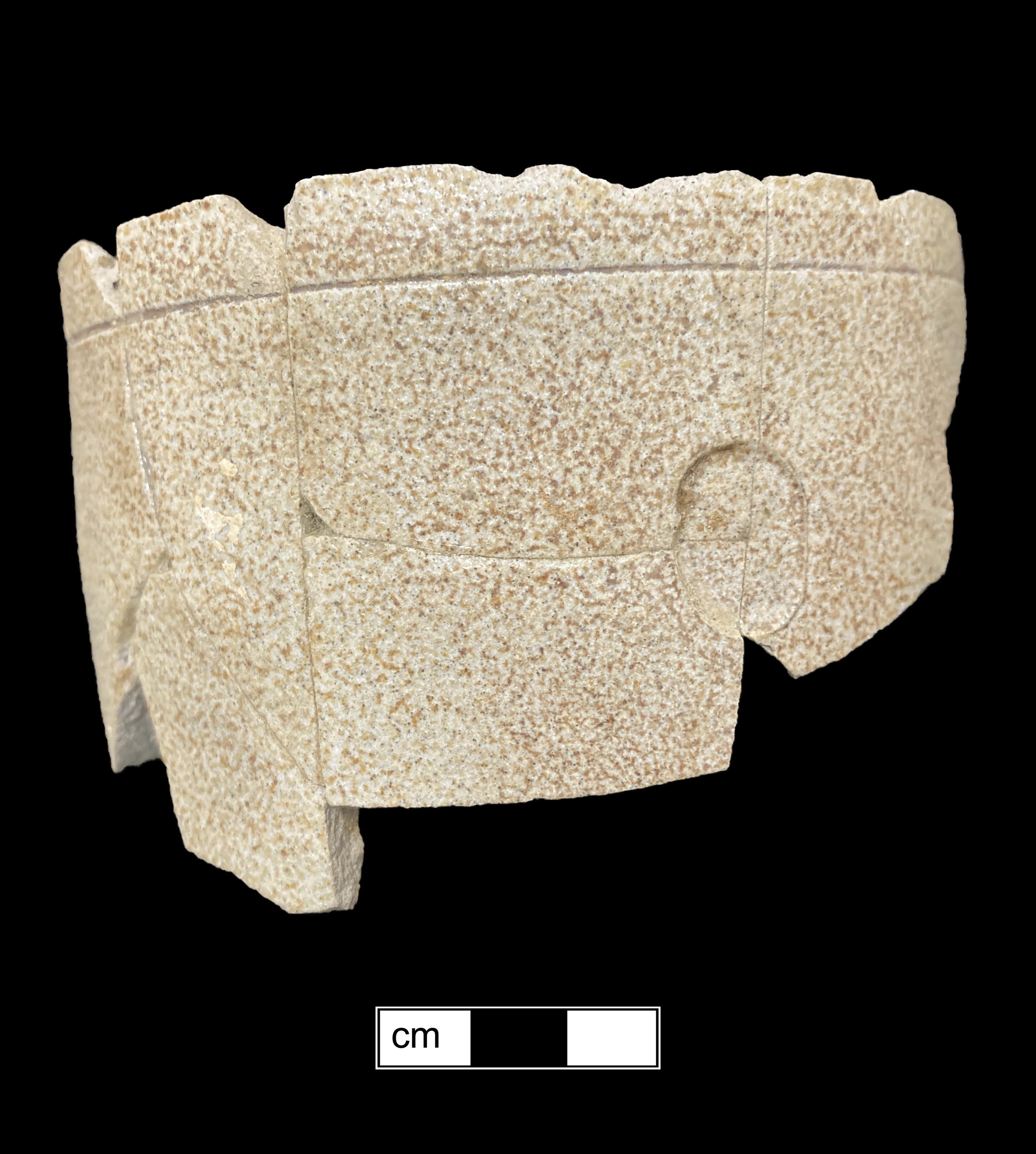 Image of English brown stoneware fragment.
