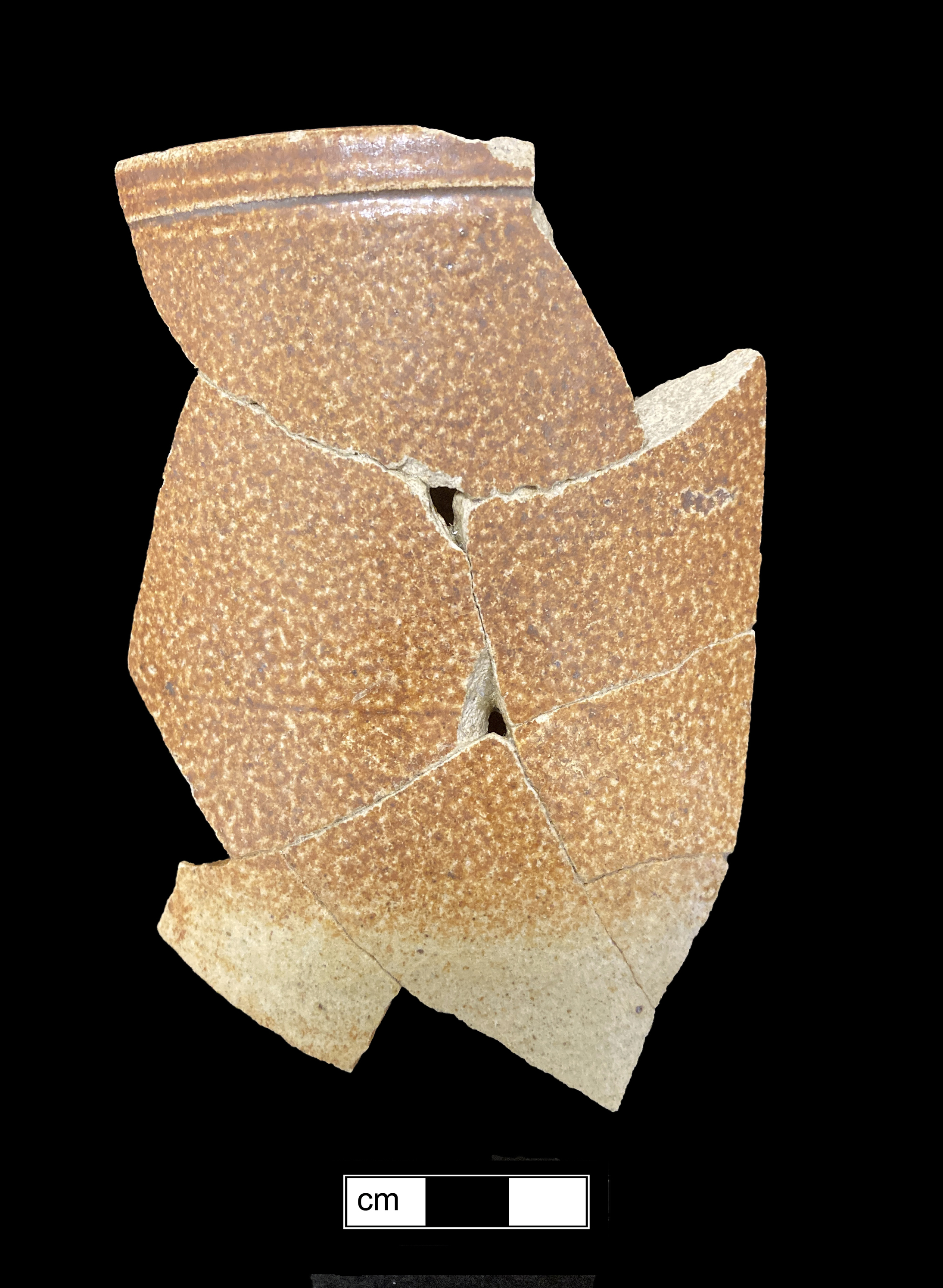 Image of English brown stoneware fragment.